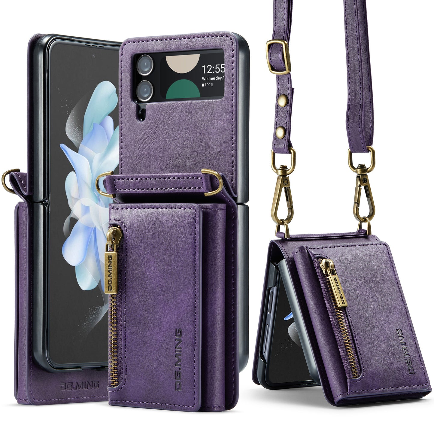 Magnetic Leather Wallet Case for Samsung Z Flip Series