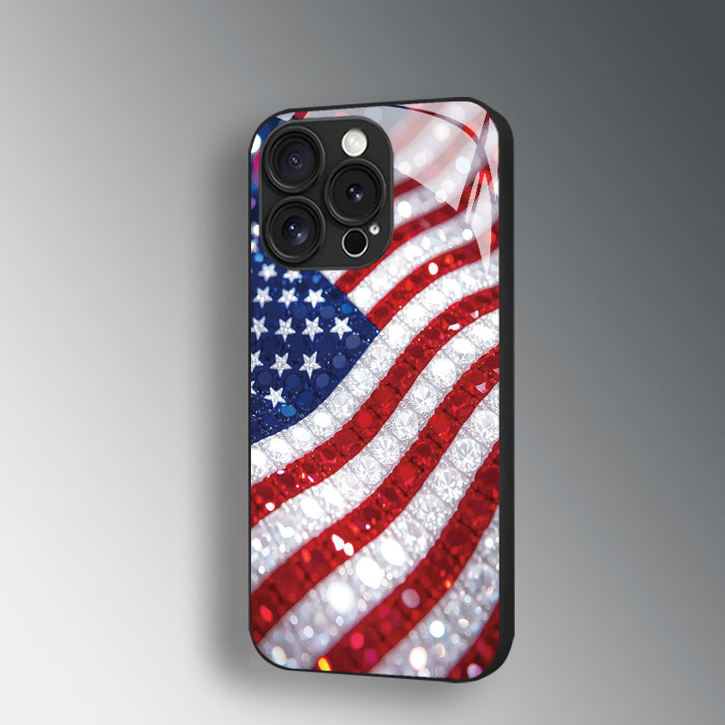 Bling Star-Spangled Banner Hard Case for iPhone