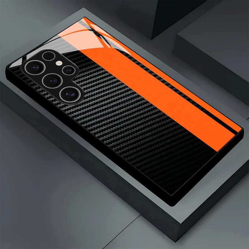Orange Striped Pattern Hard Case for Samsung