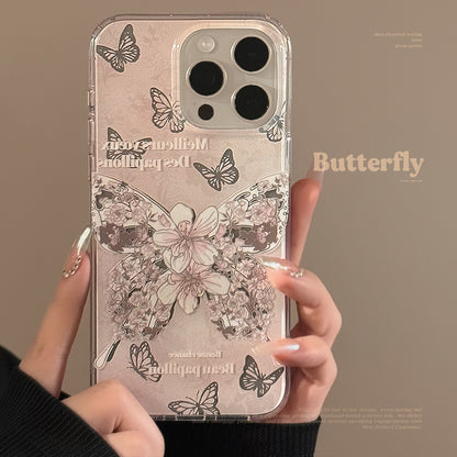 Rose Butterfly Chain Case for iPhone