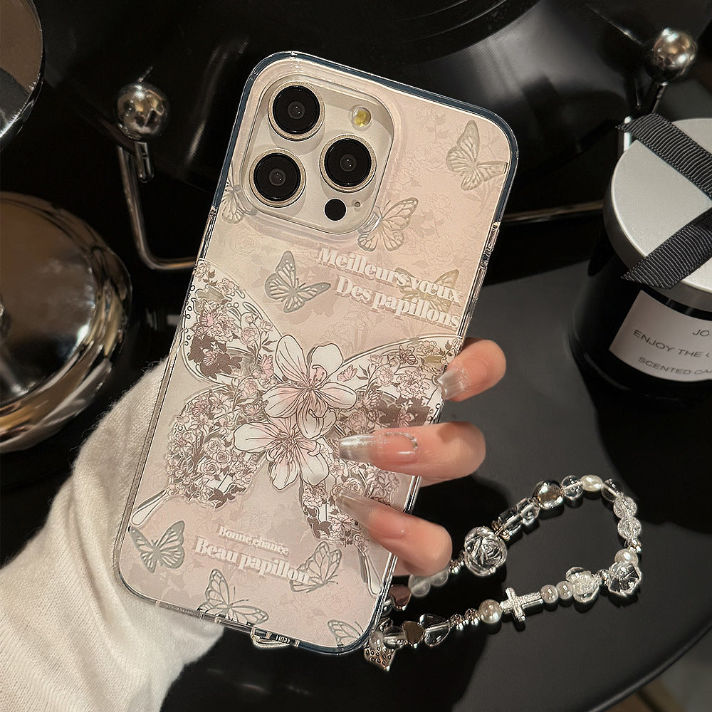 Rose Butterfly Chain Case for iPhone