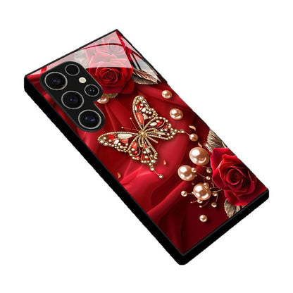 Red Butterfly Pattern Hard Case for Samsung