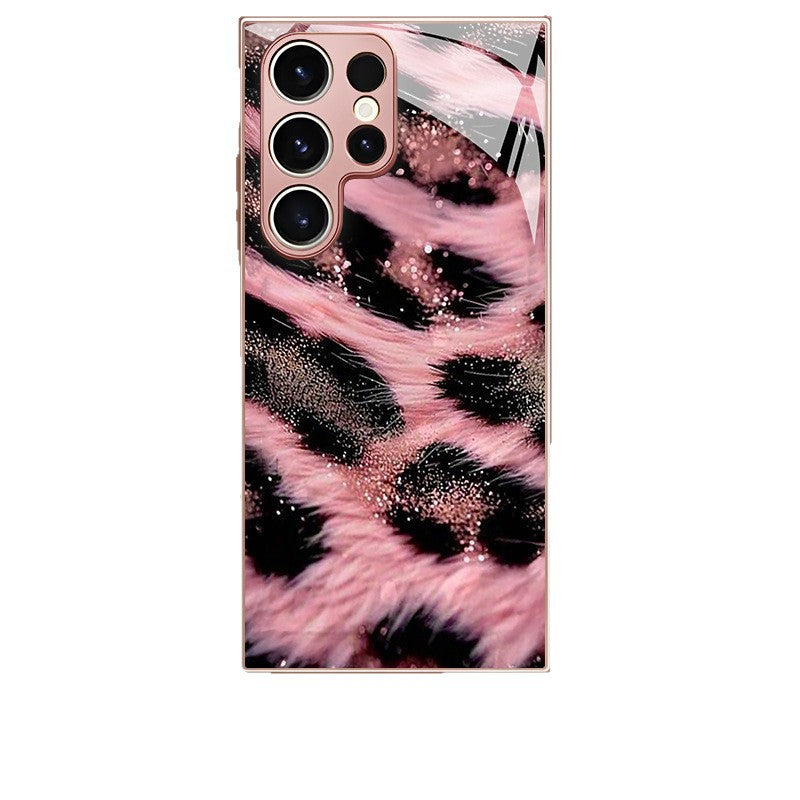 Pink Black Leopard-Print Hard Case for Samsung