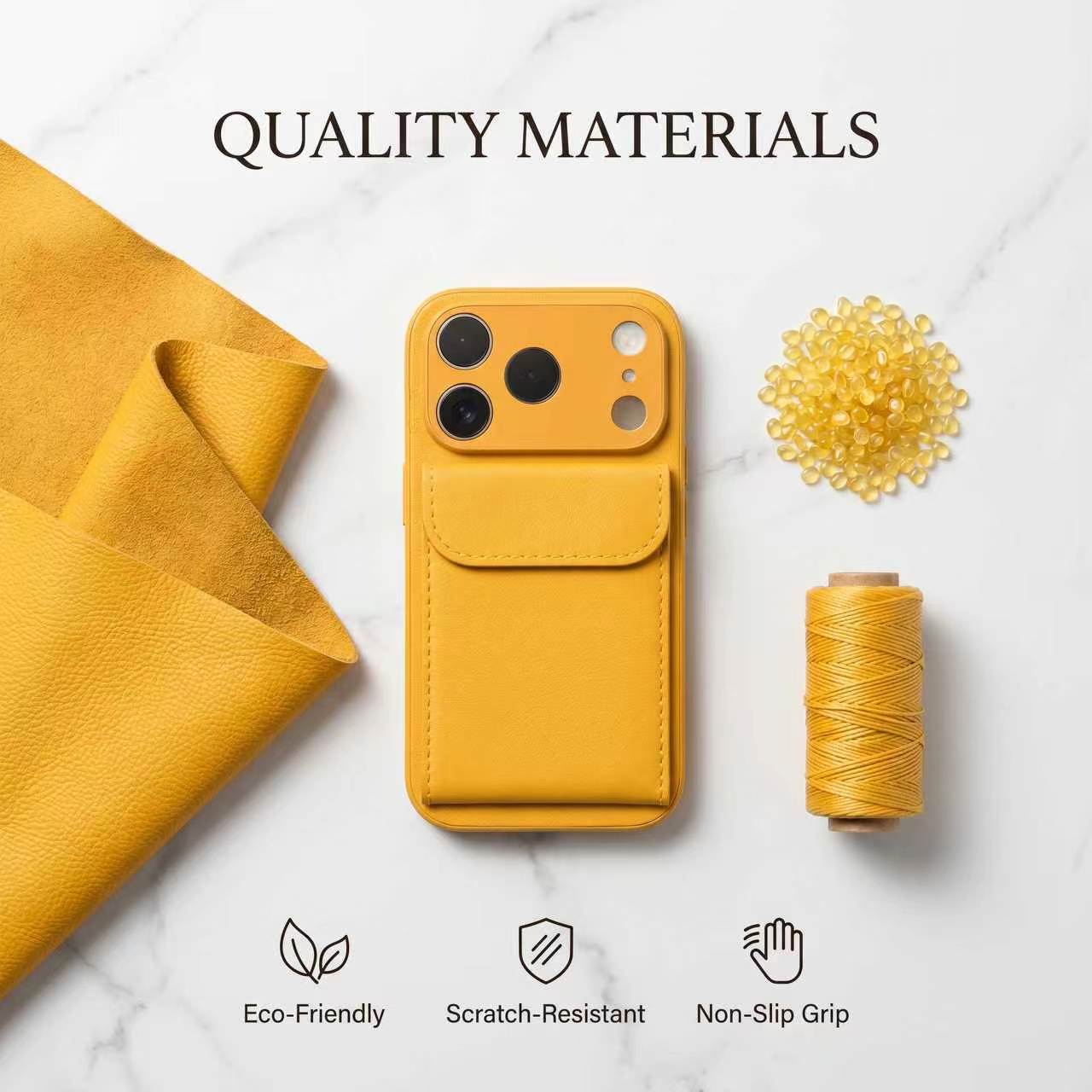 Litchi Grain Leather Wallet Case for iPhone