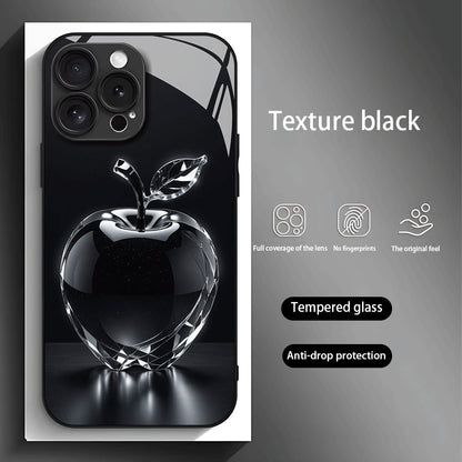 Transparency Apple Pattern Hard Case for iPhone