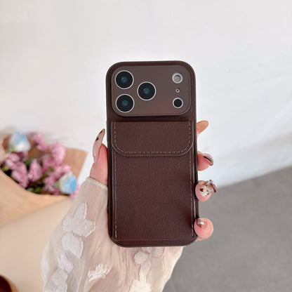 Litchi Grain Leather Wallet Case for iPhone
