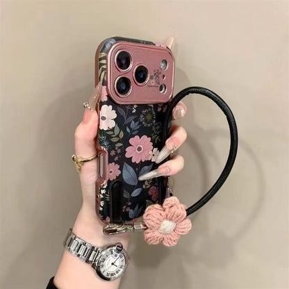 Vintage Floral Leather Case for iPhone