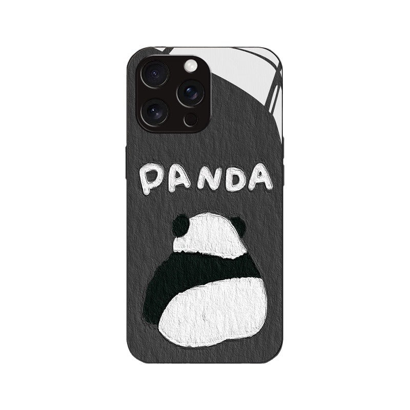 Panda Pattern Plexiglass Hard Case for iPhone
