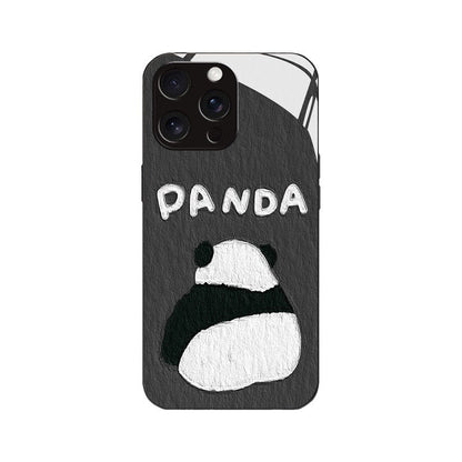 Panda Pattern Plexiglass Hard Case for iPhone
