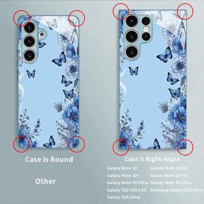 Blue Butterfly Pattern Hard Case for Samsung