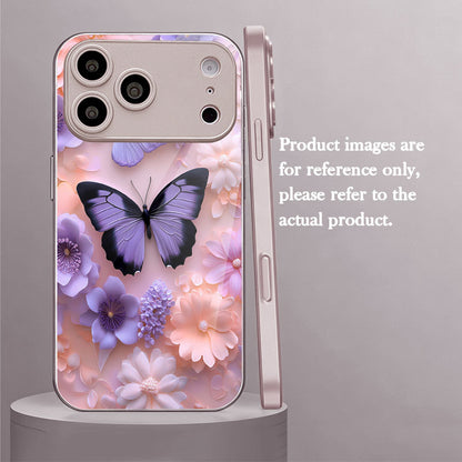 Purple Butterfly Pattern Hard Case for iPhone