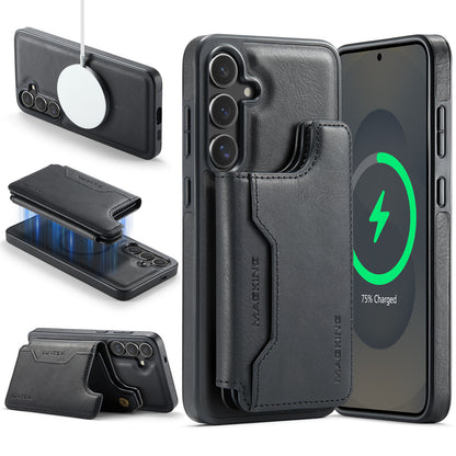 2 in 1 Magnetic Leather Wallet Case for Samsung