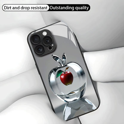Crystal Apple Pattern Hard Case for iPhone