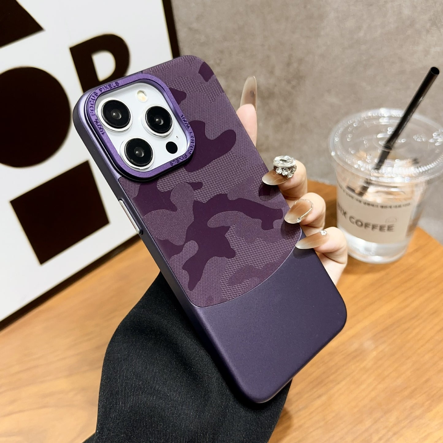 Lens Protection Camouflage Hard Case for iPhone