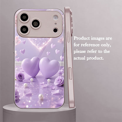 Purple Heart Pattern Hard Case for iPhone