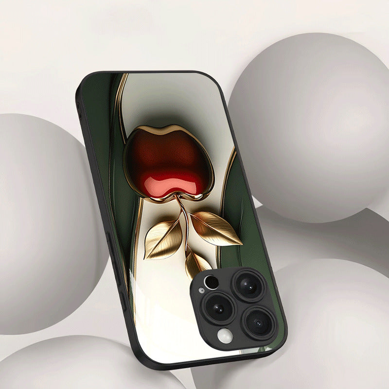 Three-Leaf Apple Hard Case for iPhone