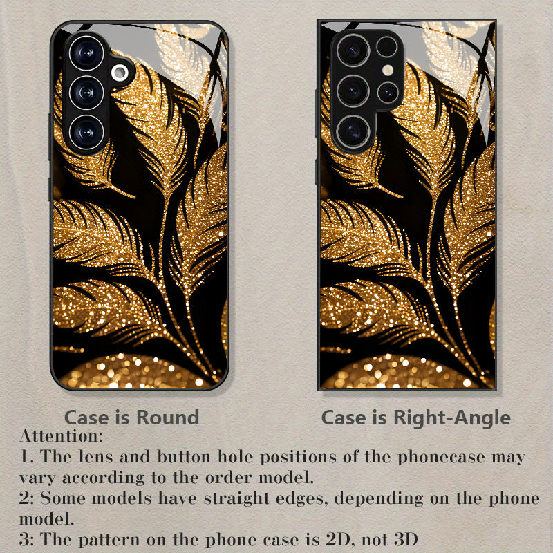 Golden Plume Pattern Case for Samsung