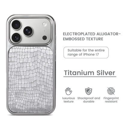 Crocodile Grain PU Leather Case for iPhone