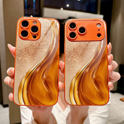 Orange Curved Hard Case for iPhone