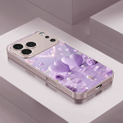Purple Heart Pattern Hard Case for iPhone