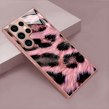 Pink Black Leopard-Print Hard Case for Samsung