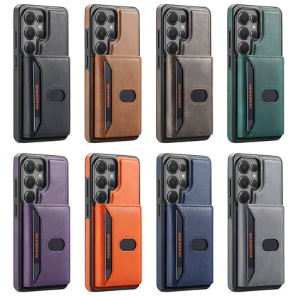 2 in 1 Magnetic Leather Wallet Case for Samsung