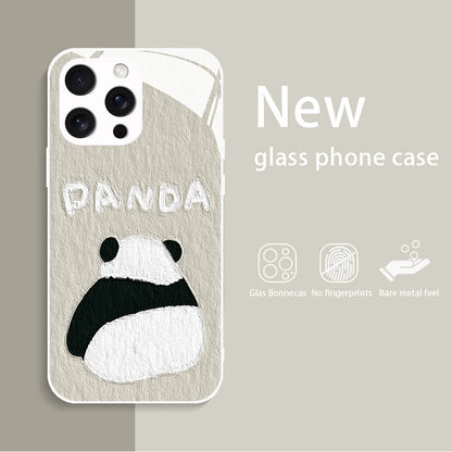 Panda Pattern Plexiglass Hard Case for iPhone