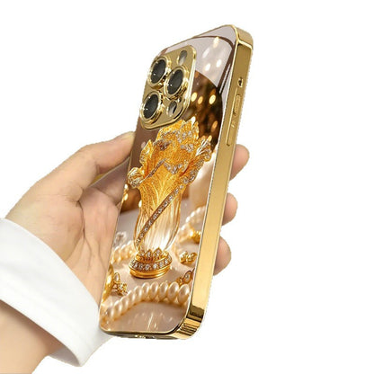 Golden Cabbage Pattern Hard Case for iPhone