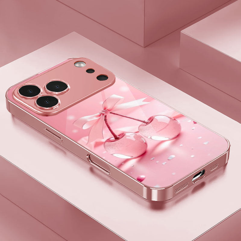 Clear Cherries Pattern Hard Case for iPhone