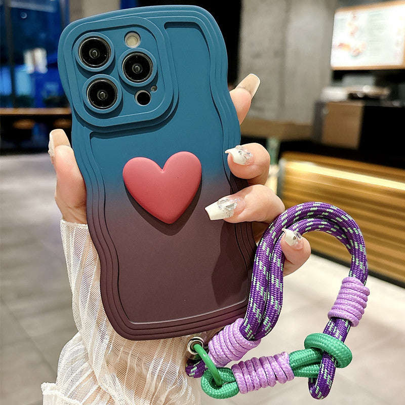 Love Lanyard Silicone Case for iPhone