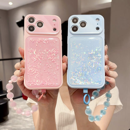 Wrist Strap Glitter Quicksand Case for iPhone