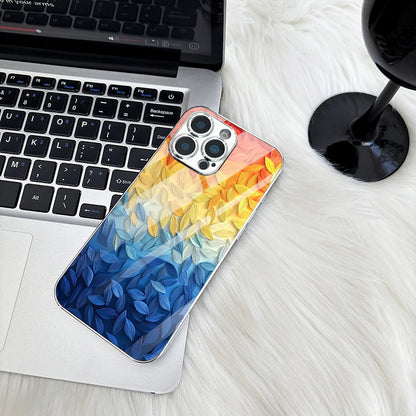 Colorful Leaves Pattern Hard Case for iPhone