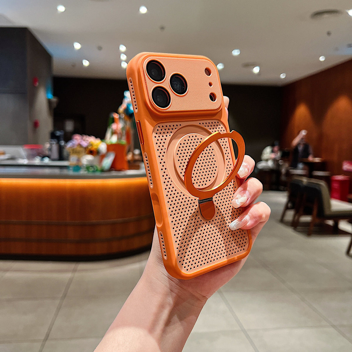 Cooling Mesh Stand Case for iPhone