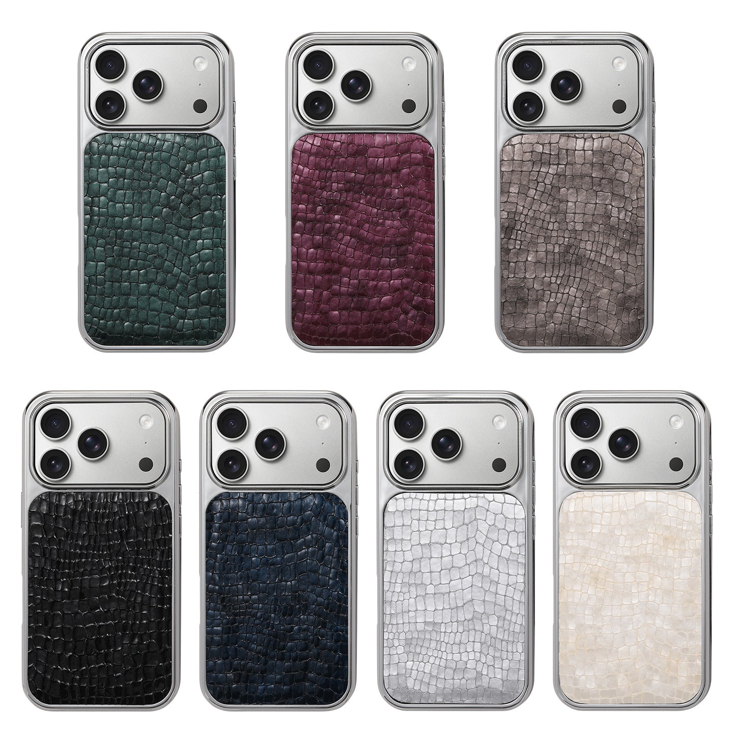 Crocodile Grain PU Leather Case for iPhone