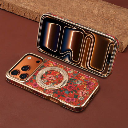 Retro Print Kickstand Case for iPhone