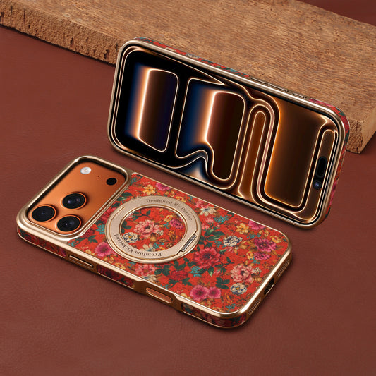 Retro Print Kickstand Case for iPhone