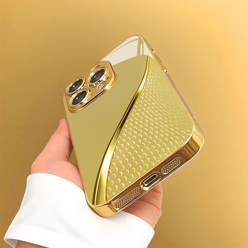 Golden Scale Pattern Hard Case for iPhone
