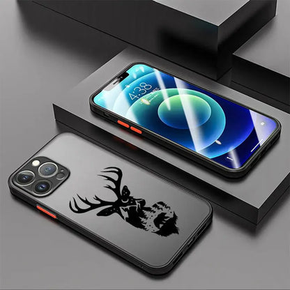 Deer Pattern Translucent Matte Case for iPhone