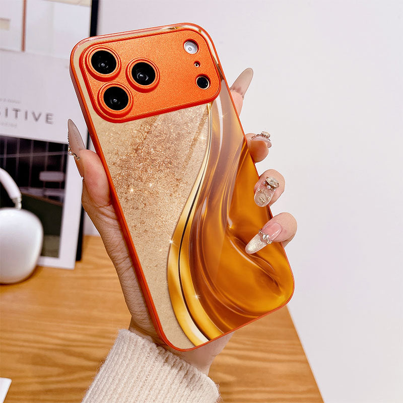 Orange Curved Hard Case for iPhone