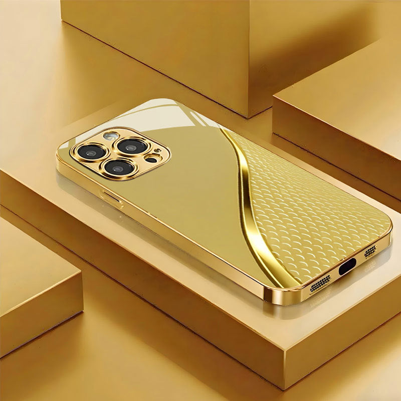 Golden Scale Pattern Hard Case for iPhone