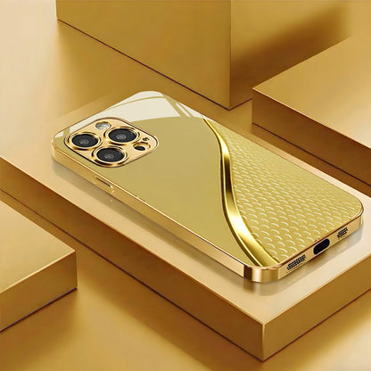Golden Scale Pattern Hard Case for iPhone
