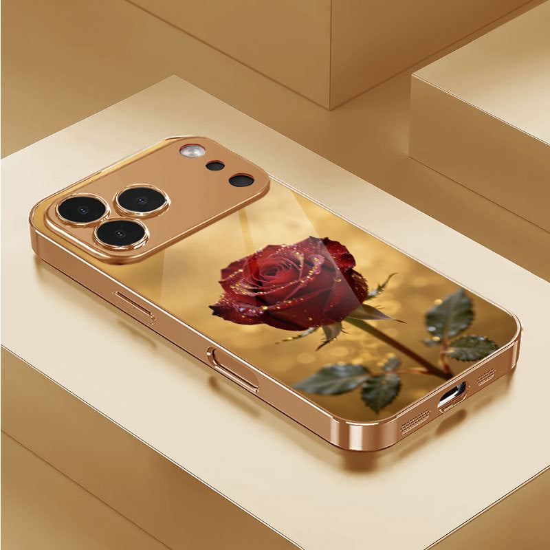 Dawn Rose Pattern Hard Case for iPhone