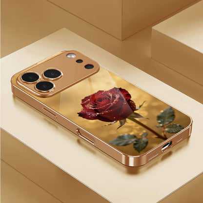 Dawn Rose Pattern Hard Case for iPhone