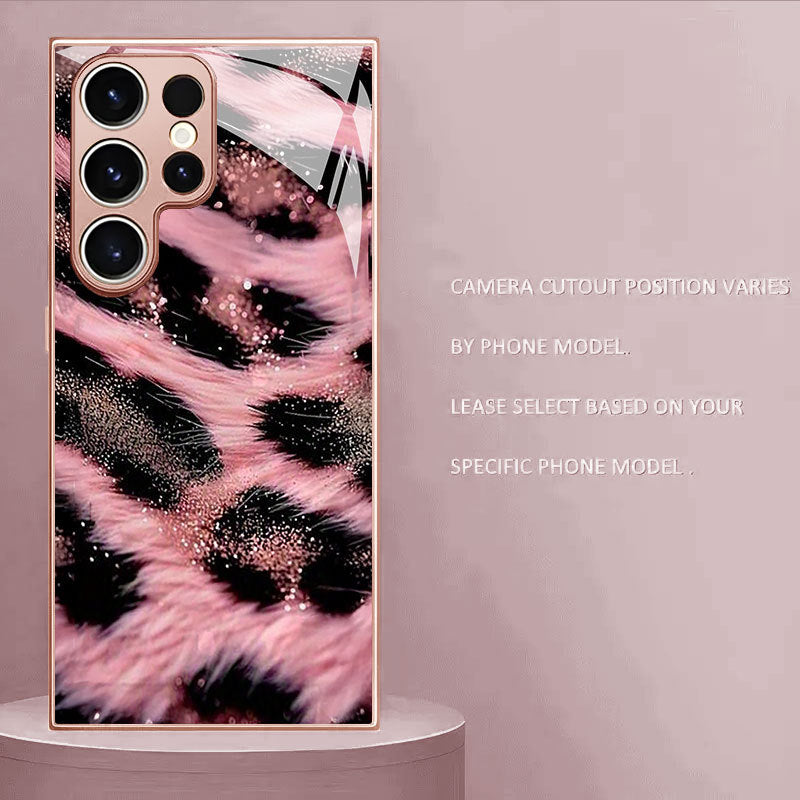 Pink Black Leopard-Print Hard Case for Samsung