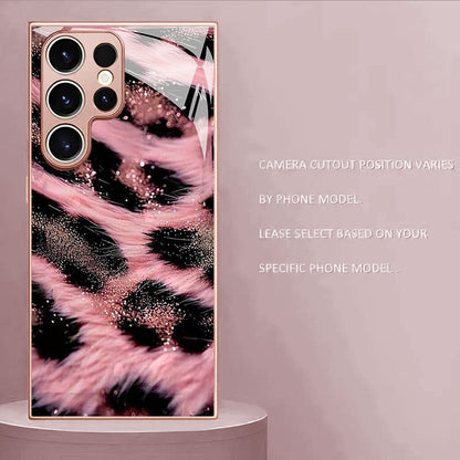 Pink Black Leopard-Print Hard Case for Samsung