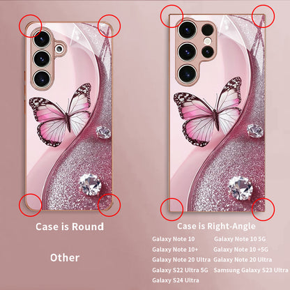 Diamond Butterfly Pattern Hard Case for Samsung