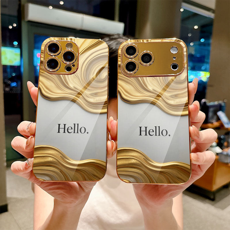 Hello Text Pattern Hard Case for iPhone