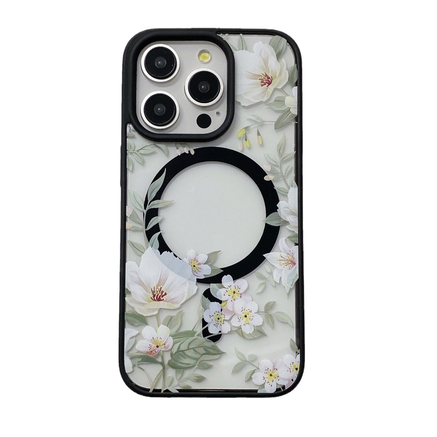 Flowers Acrylic Transparent Case for iPhone