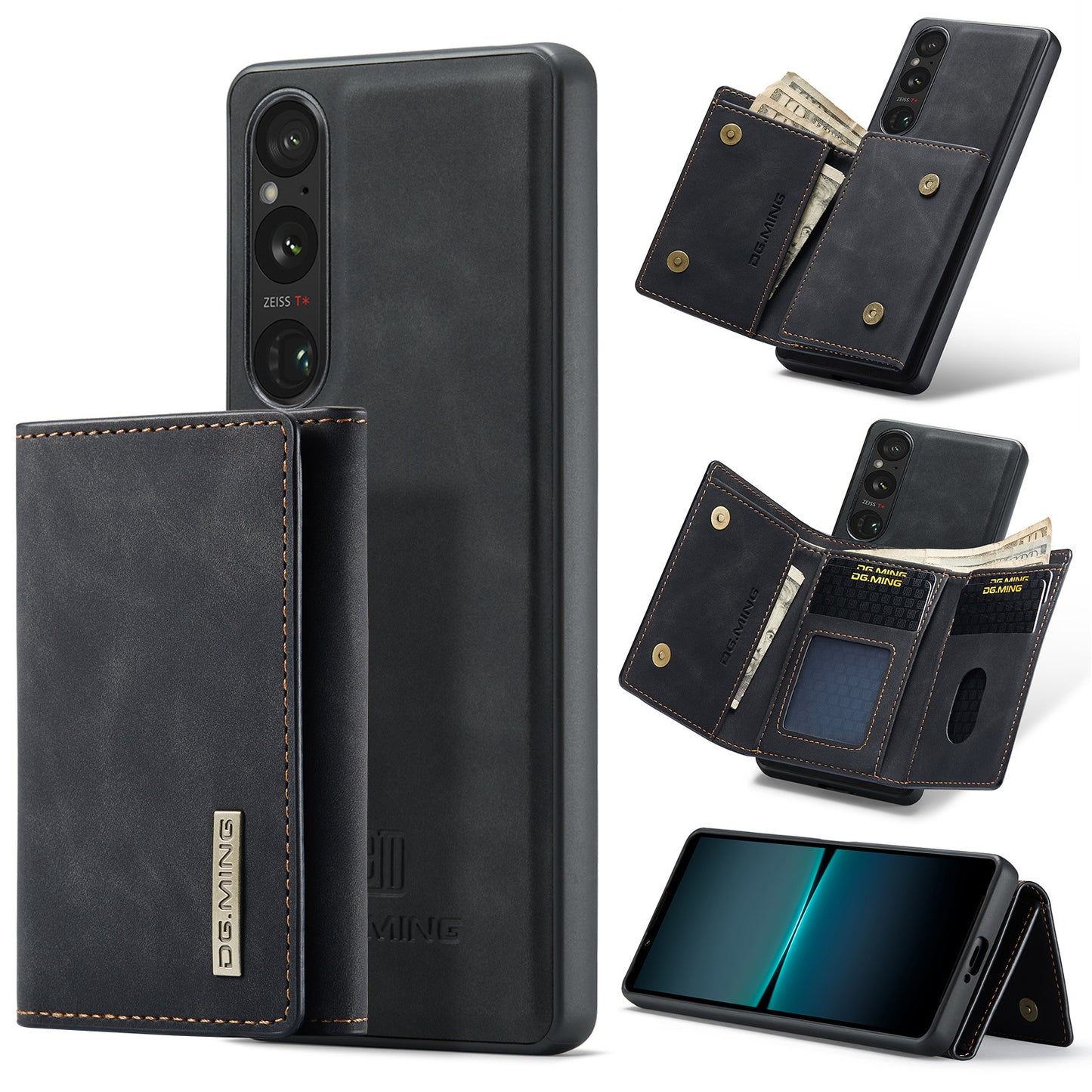 2 in 1 Detachable Leather Wallet Case for Sony Xperia