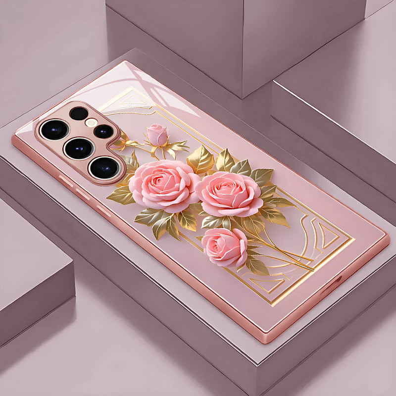Three Flowers Pattern Hard Case for Samsung